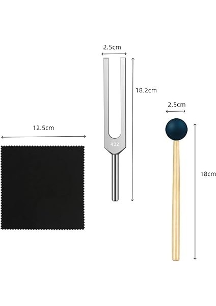 Hz Akort Çatalı, Paslanmaz Çelik, Silikon Ayar Çatalı, 432 Hz, Çekiç ve Kumaşlı Akort Çatalı, Üstün Iyileşme ve Rahatlama Için fiyatları