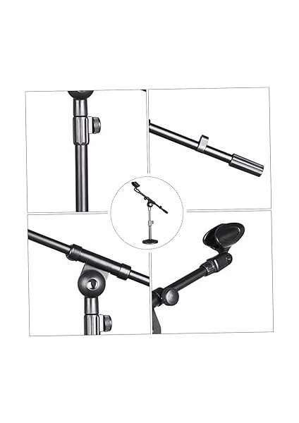 Mikrofon Standı Ofis Masası Aksesuarları Durmak Ayarlanabilir Mikrofon Küçük Mikrofon Masaüstü Tutucu Mikrofon Masa Üstü Standı Baza Mikrofon Braketi Mikrofon Desteği Ütü Siyah modelleri