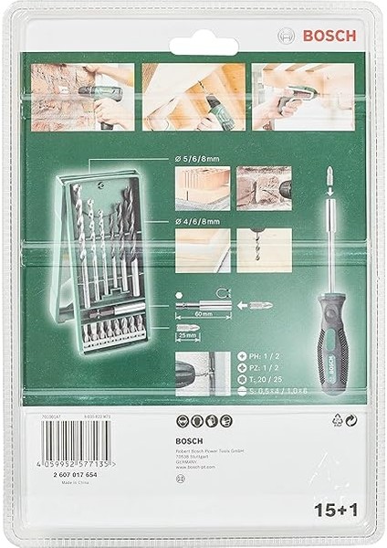 Home And Garden 15 + 1 Parça Mini X-Line Karışık Set + Tornavida (Ahşap ve Taş Için, Matkap/tornavida Aksesuarı) modelleri