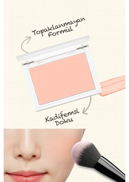 Gün Boyu Kalıcı, Ciltle Bütünleşen, Kadife Dokulu Topaklanmayan Allık Cotton Blusher (Ballet Shoes) indirimleri