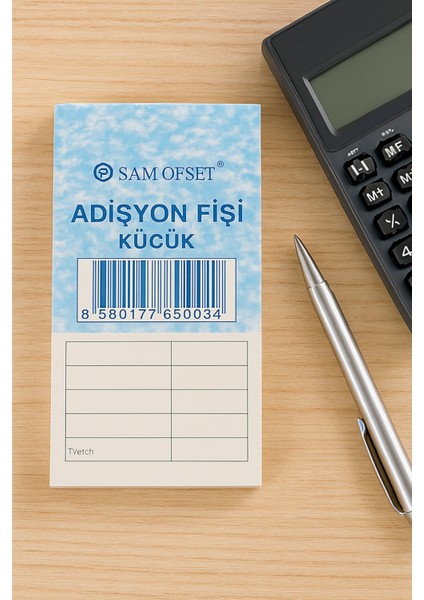Sam Adisyon Bilgi Fişi, Adisyon Defteri Ölçüsü: 7X15 Cm. 100 Yapraklı, Numaralı 3 Cilt indirimleri