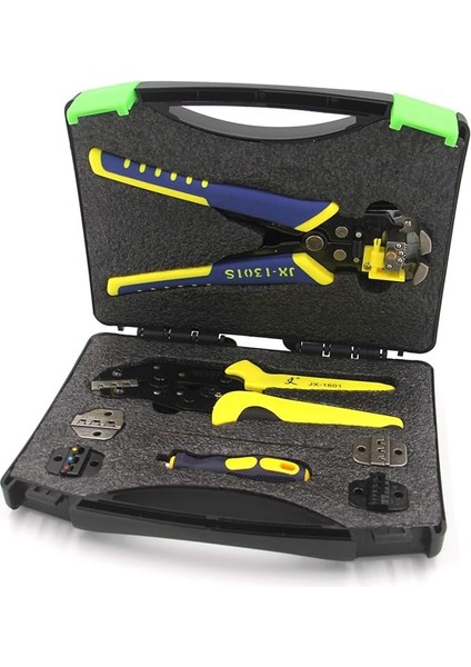 Tel Crimpers Çok Fonksiyonlu Mühendislik Kilitleme Terminali Sıkma Pensesi Tel Strippers Bağcık Yüksük Crimper Aracı Kordon Sonu Terminalleri Pense Kiti Youmaxe