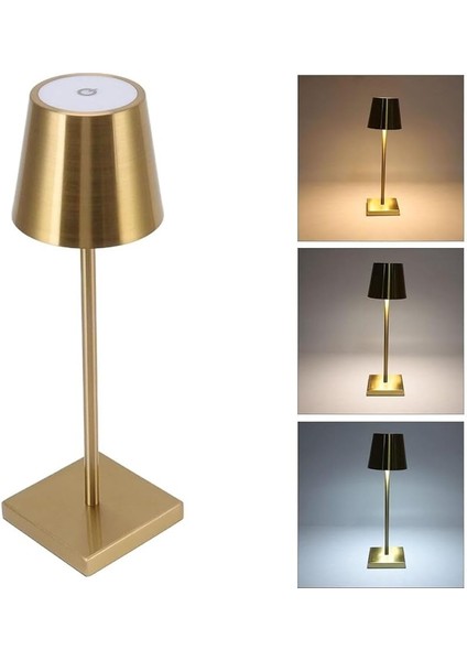 Geldi Taşınabilir Şarjlı Masa Lambası Dimmerli Dekoratif Abajur Cata Istanbul Dokunmatik Sunum Lambası
