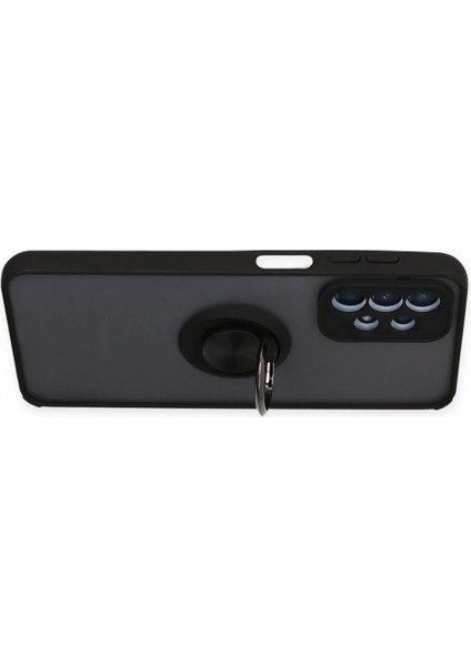 Samsung Galaxy A23 4g Kılıf Montreal Yüzüklü Silikon Kapak - Siyah modelleri