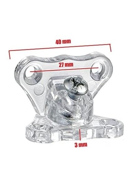 Açılı T Bağlantılı Çektirme Şeffaf Plastik Köşe Birleştirme Kelebek (100 Adet) fiyatları