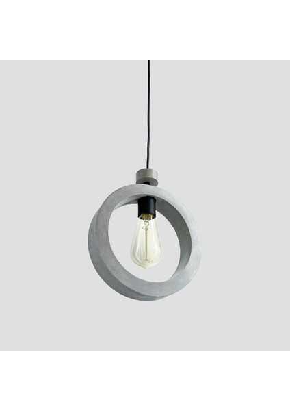Beton Minimalist Halka Dekoratif Lamba, Iskandinav Tasarım, Tavan Aydınlatma Avizesi, Salon Avizesi modelleri