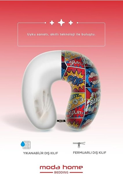 Home Bedding Visco Seyahat Yastığı Pop Art fiyatları