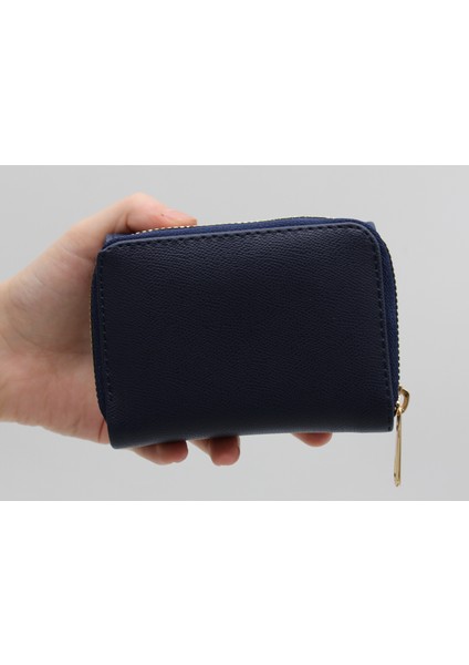 Lacivert Bozuk Para Gözlü Bol Kartlıklı Mini Kadın Cüzdanı fırsatları