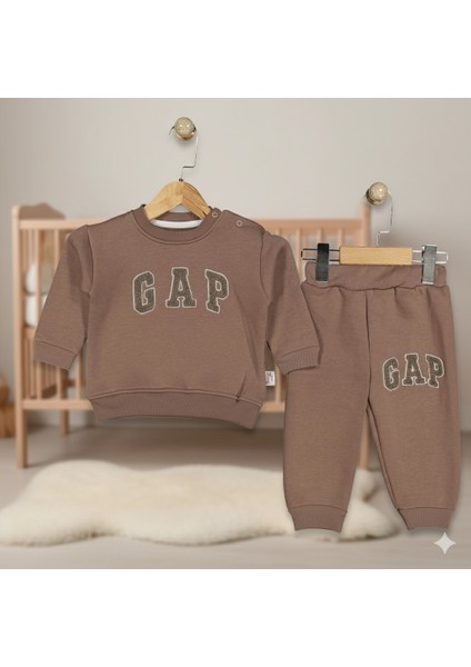 Işlemeli Şardonlu Ikili Bebek Takım