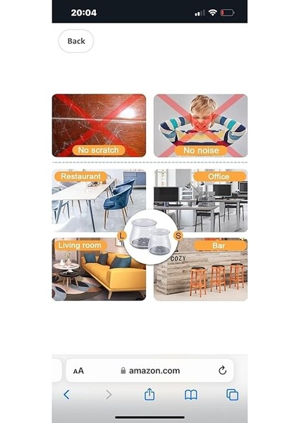 Adet Yarı Saydam (2cm–2,5cm) Beyaz Silikon Keçeli Sandalye Ayağı Koruyucu Pabuç Seti modelleri