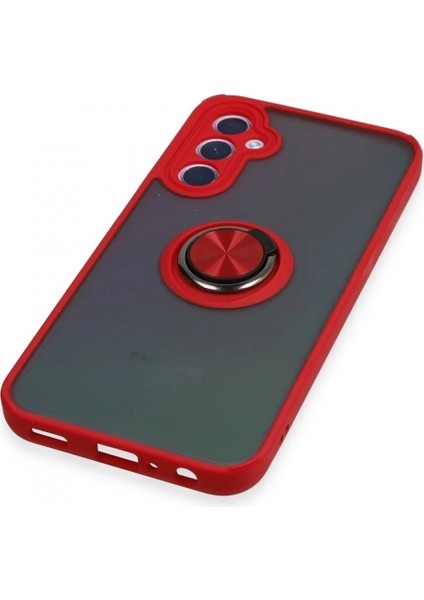 Samsung Galaxy A24 4g Kılıf Montreal Yüzüklü Silikon Kapak - Kırmızı indirimleri