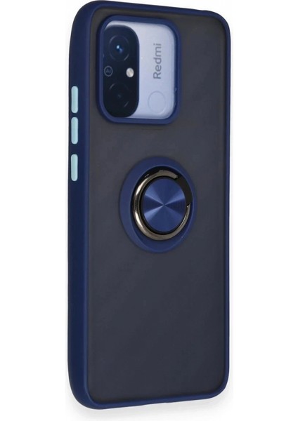 Xiaomi Redmi 12C Kılıf Montreal Yüzüklü Silikon Kapak - Lacivert fiyatları