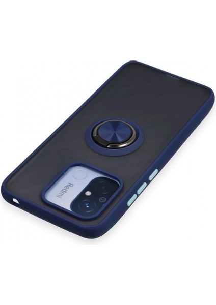 Xiaomi Redmi 12C Kılıf Montreal Yüzüklü Silikon Kapak - Lacivert indirimleri