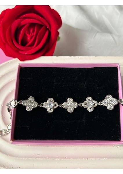 Zirkon Taşlı Bileklik Gümüş Gold Renk Şık Kadın Bileklik Sevgiliye Hediye Kutuluu fiyatları