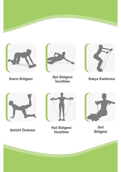 Çok Fonksiyonlu Tekerlekli Karın Bel Göbek ve Vücut Egzersiz Aleti Siyah fırsatları