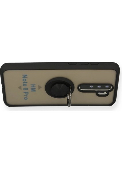 Xiaomi Redmi Note 8 Pro Kılıf Montreal Yüzüklü Silikon Kapak - Siyah modelleri