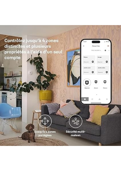 Akıllı Alarm Seti AL-ESTARTKIT3-1A-V1 - 6 Parça, Etkin/kısmen Etkin/devre Dışı Modu, 4 Farklı Alan Kontrolü, Eş Zamanlı Uyarı, Horizon, 1 Km Menzil, Home Uygulaması fırsatları