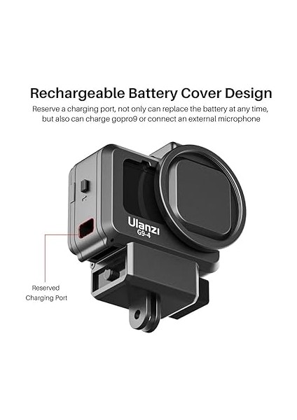 G9-4 Gopro Hero 9 Vlog Case Plastik Çerçeve fırsatları