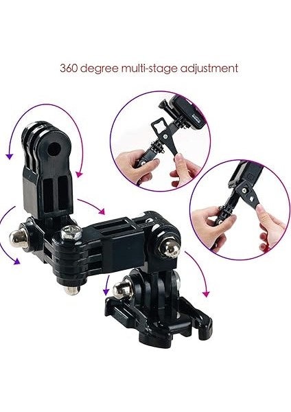 Kamera Kask Tutucu Aksesuar Kiti, Aksiyon Kamerası Aksesuarı, Gopro 8/7/6/5/4 ile Uyumlu fırsatları