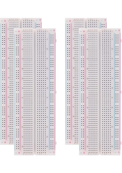 4 Adet Breadboard Kiti, Lehimsiz Breadboard Kiti, 830 Noktalı Mini Breadboard, 830 Tie-Points Geçmeli Platin, Lehimsiz Breadboard 830 Points Prototip Kalkanı, Elektronik Testi, Kendin Yap