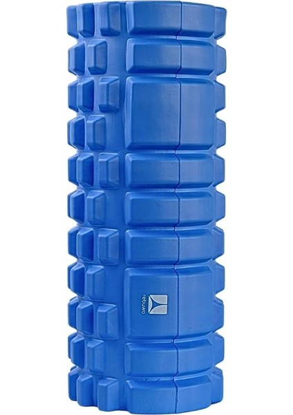 Yoğunlukta Orta Sert Deluxe Foam Roller Masaj Köpüğü Pilates Masaj Rulosu Tırtıklı Yoga Roller Isınma Roller Mavi