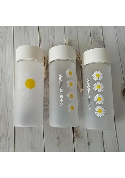 Papatya Desenli Şeffaf Matara 600 ml indirimleri