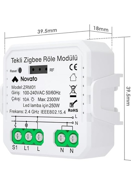Tek Çıkışlı Akıllı Anahtar(Tuya, Smart Life, Home Assistant, ZIGBEE2MQTT Uyumlu) fiyatları