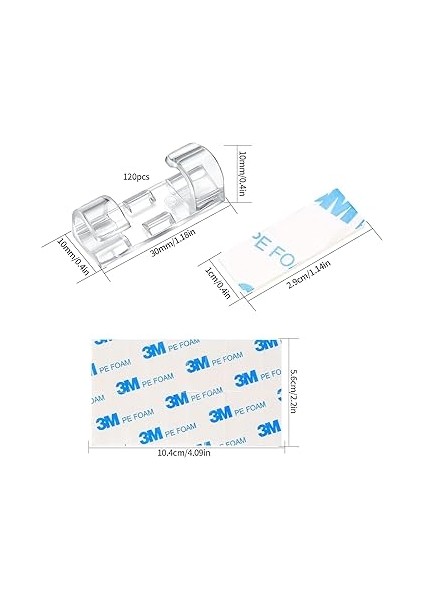 Kablo Sabitleyici Klips, Kablo Düzenleyici Kroşe, Yapışkanlı Kablo Tutucu Klips, Kablo Dağınıklık Önleyici Organizer 20 Adet, fiyatları