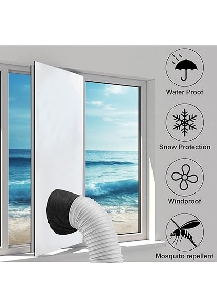 Ac Ünitesi Pencere Kiti, Taşınabilir Ac Pencere Seti, Taşınabilir Ac Pencere Havalandırma Seti, Taşınabilir Klima ve Kurutma Makinesi Için 2m/evrensel Pencere Contası, Ac Un Için Ükemmel modelleri