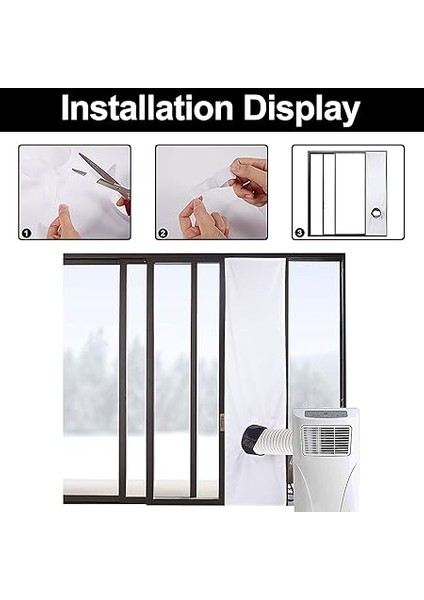 Ac Ünitesi Pencere Kiti, Taşınabilir Ac Pencere Seti, Taşınabilir Ac Pencere Havalandırma Seti, Taşınabilir Klima ve Kurutma Makinesi Için 2m/evrensel Pencere Contası, Ac Un Için Ükemmel fırsatları