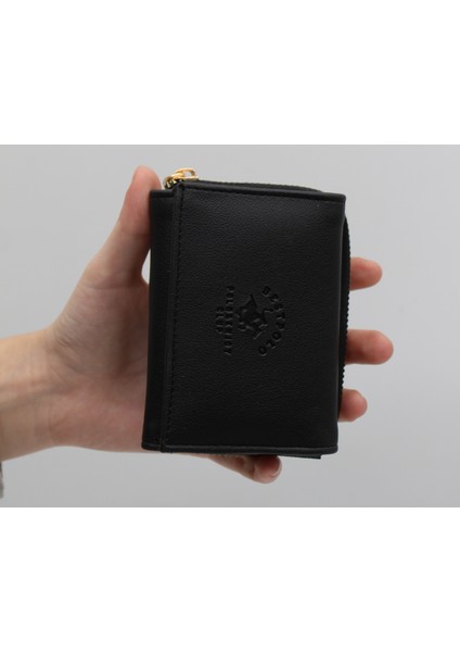 Siyah Bozuk Para Gözlü Bol Kartlıklı Mini Kadın Cüzdanı fiyatları