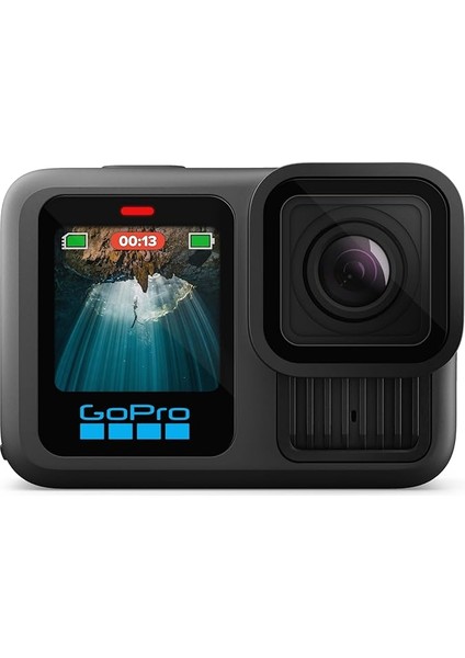 HERO13 Siyah - 5.3K60 Video, 27MP Fotoğraf + Hb Serisi Lenslerle Uyumluluk ile Su Geçirmez Aksiyon Kamerası