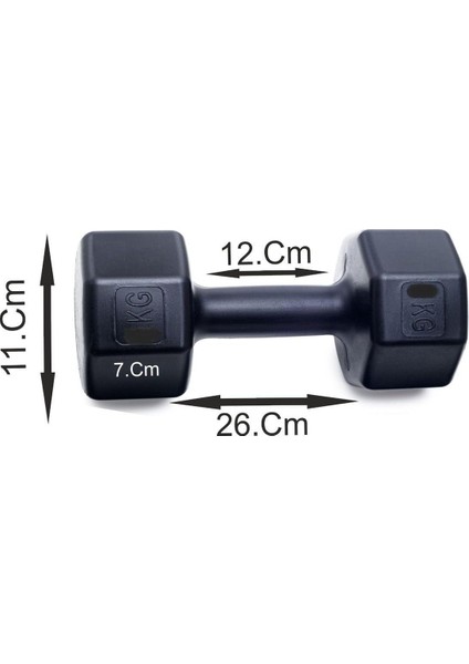 3 kg Dambıl x 2 Adet = 6 kg Siyah fiyatları