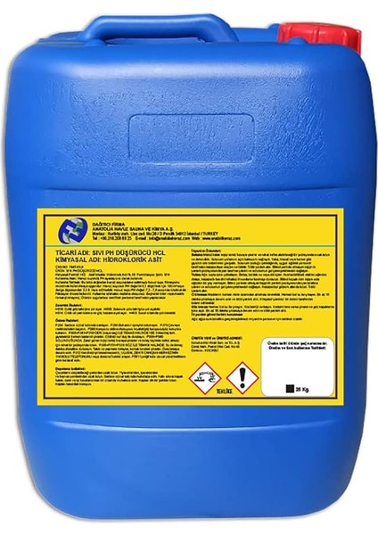 Pool Sıvı Ph (-) Düşürücü 25 kg Hcl (Liquid Ph (-) Reducer Hcl)