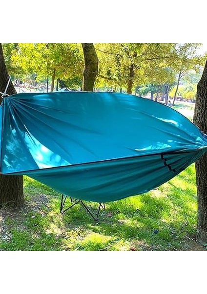 Kamp Hamağı Salıncak Hamak Turkuaz Yeşil Renk Bez Piknik Bahçe Balkon Outdoor Pratik Kurulum fırsatları