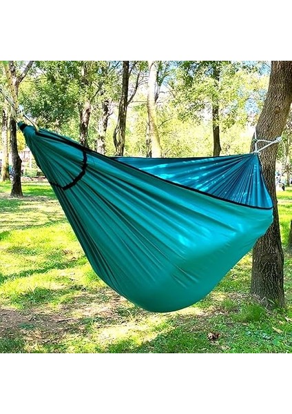 Kamp Hamağı Salıncak Hamak Turkuaz Yeşil Renk Bez Piknik Bahçe Balkon Outdoor Pratik Kurulum indirimleri
