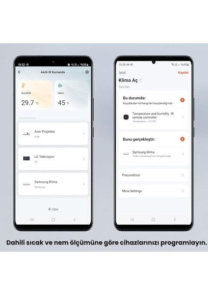 Uyumlu Dahili Sıcaklık ve Nem Sensörlü Wifi Ir Kumanda (Wak-02) indirimleri