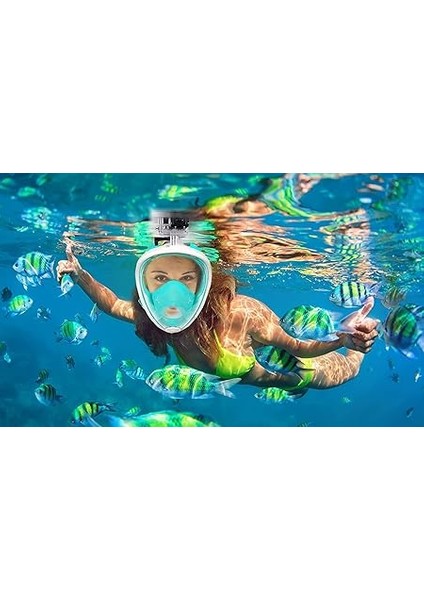 Dalış Maskeleri Çocuklar,snorkel Maskesi, 5-14 Yaşında Çocuklar Için Tam Yüzü Paylama Maskesi Anti-Fog, Anti-Leak Top Snorkel Seti fiyatları