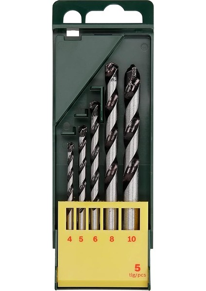 Professional 5 Parça Beton Matkap Ucu Seti (Beton Için, Darbesiz Matkaplar Için Aksesuar), Yeşil, 5 Adet fiyatları