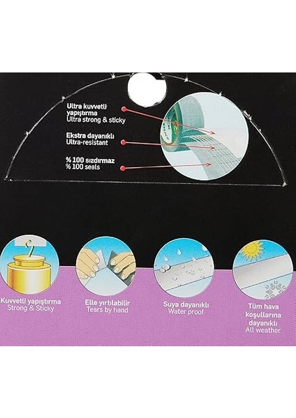 Power Tape Gri Renkli 50MM x 10M fırsatları