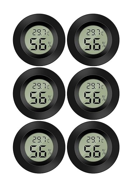 6x Mini LCD Dijital Termometre Sıcaklık Nem Test Cihazı Higrometre Buzdolabı Akvaryumu Için -50 °c ~ 70°c (6 Adet B)