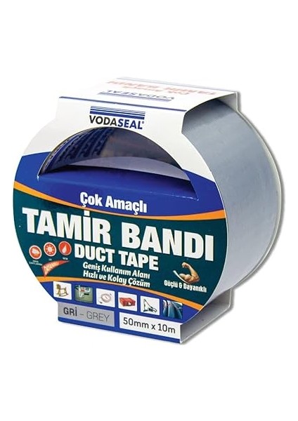 Çok Amaçlı Tamir Bandı, 50MMX10MT, Gri