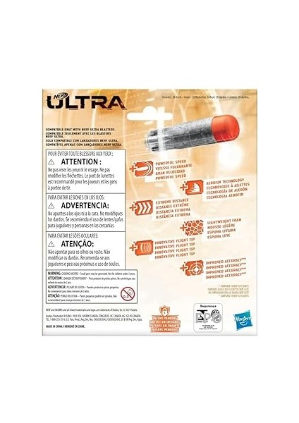 Ultra 20-Dart Dolum Paketi, Yalnızca Nerf Ultra Blasterler E6600EU6 ile Uyumlu, 20 Resmi Nerf Ultra Dart Içerir fırsatları