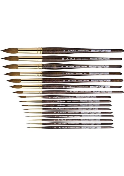 Vinci Seri 1526Y Kızıl Samur Kılı Yuvarlak Tezhip ve Sulu Boya Fırçası No:0 indirimleri