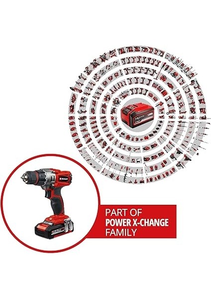 Akülü Vidalama Te-Cd 18/2 Li (2x 2,0 Ah) Power X-Change (18 V, 44 Nm, 10 mm Hızlı Açılan Mandren, 20 Tork Kademesi, 2 x 2.0 Ah Akü ve Şarj Cihazı Dahil) fiyatları