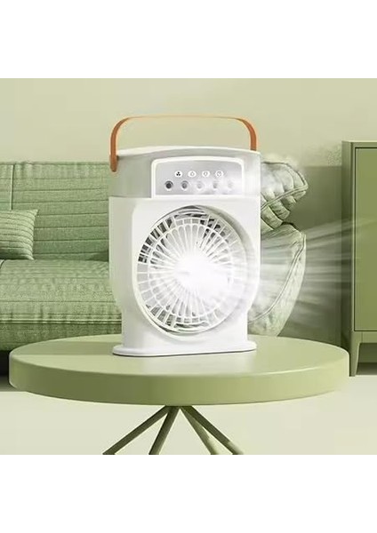 Fanı 3 Hızlı Rüzgarlı Taşınabilir Ac Sessiz Sis Fanı USB Şarj Edilebilir Küçük Taşınabilir Klima 600ML Hava Soğutucu Fanı, 7 Gece Lambalı 1/2/3 H Zamanlayıcı Stili 2, Hava Soğutucu Fanı fiyatları