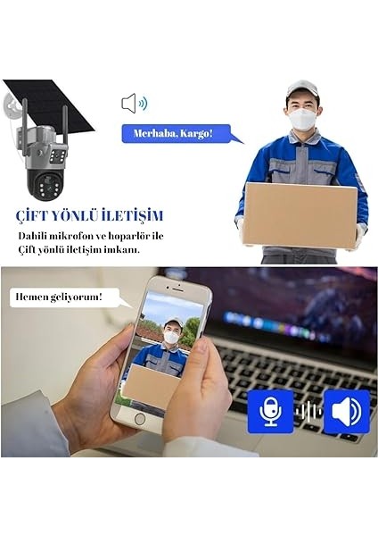 4g Güneş Enerjili Güvenlik Kamerası, Yüksek Çözünürlük, Geniş Kapsama (ETS4G-001) modelleri