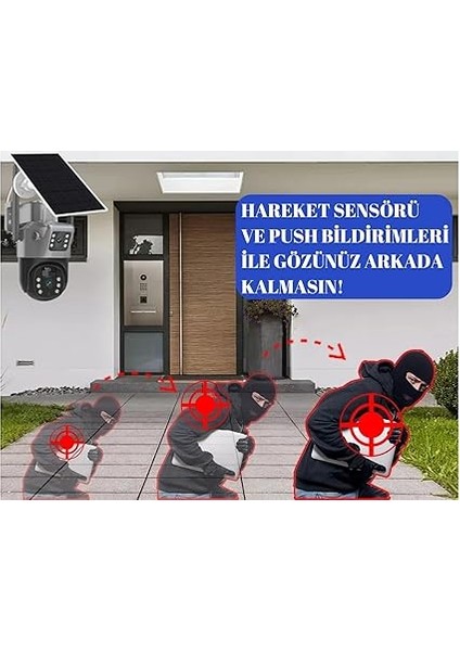 4g Güneş Enerjili Güvenlik Kamerası, Yüksek Çözünürlük, Geniş Kapsama (ETS4G-001) indirimleri