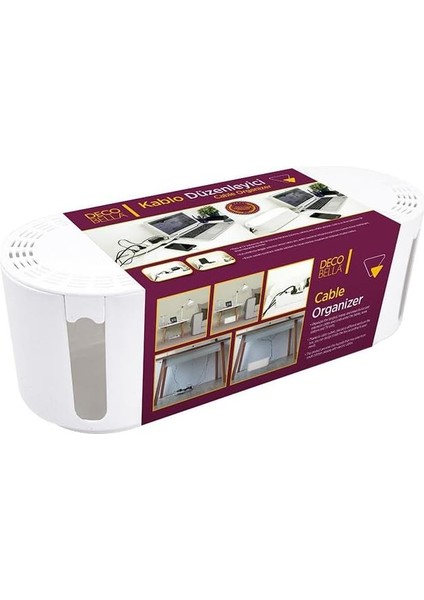 Kablo Düzenleyici, Priz Koruyucu, Çoklu Priz Koruyucu Kutu Organizer (Beyaz) modelleri