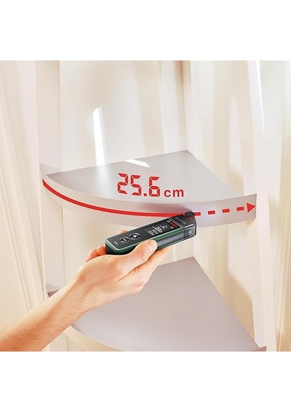 Home &amp; Garden Zamo Set Lazerli Uzaklık Ölçer (25M Çalışma Alanı, 4 Sn. Ölçme Süresi, 2 x Aa Pil, Çizgi Adaptörü, Tekerlek Adaptörü, Şerit Adaptörü, Saklama Kutusu) indirimleri